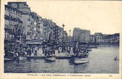 CPA Toulon Le Quai Cronstadt Bateaux