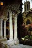 CPM Aix en Provence le clocher de la cathedrale St Sauveur vu de l'interieur du cloitre
