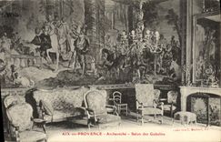 CPA Aix en Provence Archeveche Salon des Gobelins