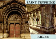 MODERN CARD Arles Gate and Holy cloister Trophime