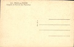 VINTAGE POSTCARD Arles On the Rhone Vault St Honorat of Alyscamps