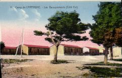 CPA Camp de Carpiagne Les Baraquements Militaria 