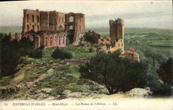 CPA Environs D'Arles Mont Major Les Ruines de Abbaye