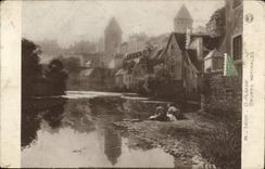 VINTAGE POSTCARD Living room Plasse Morning Fogs