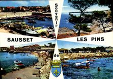 CPM Sausset les Bains Le port Calanque du four a chaux La plage Corniche 