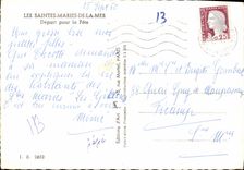 CPM Les Saintes Maries De La Mer Depart Pour la Fete Folklore