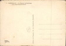 CPA Marseille Le Bassin du Carenage et le Pont Transbordeur