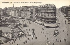 CPA Marseille Quai Du Port et Rue de la Republique