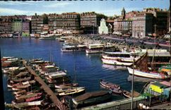 CPM Marseille Un Coin du Vieux Port et le Qual des Belges