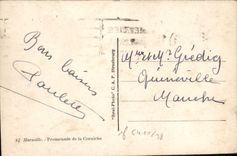 Caminata de Marsella de la POSTAL de la VENDIMIA de la tranvía de la cornisa