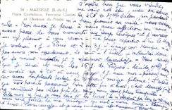 CPA Marseille Place Castellane Fontaine Cantini et l'Avenue du Prado