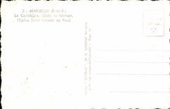 CPM Marseille La Canebiere l'Eglise Saint Vincent de Paul 