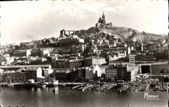 CPM Marseille Le Vieux Port et N D de la Garde 