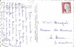 CPM Marseille La Corniche Promenade de la plage et champs de courses du Parc Borely