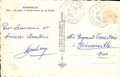 CPM Marseille Le Port et Notre Dame de la Garde Bateaux 