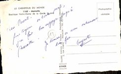 CPA Marseille Basilique Notre Dame de la Garde la nuit