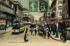 CPA Marseille La Cannebiere Tramway