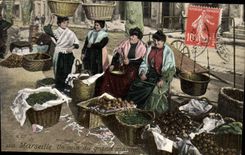 VINTAGE POSTCARD Marseilles a corner of large goes