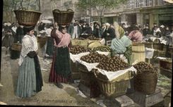 CPA Marseille Un coin du grand marche 