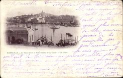 CPA Marseille Le Vieux Port et Notre Dame de la Garde 