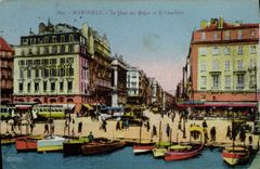 CPA Marseille La Quai des Belges et la Canebiere 