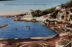 CPA Marseille L'Anse du Prophete et l'Hotel de la Reserve 