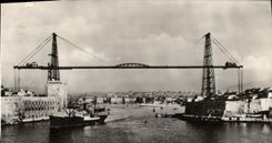 CPA Marseille entree du vieux port et le Pont Transbordeur 