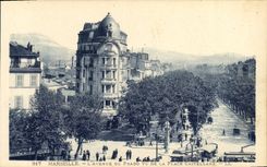 CPA Marseille L'Avenue du Prado vu de la Place Castellane 