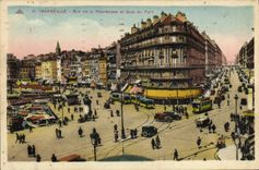 CPA Marseille Rue de la Republique et Quai du Port 