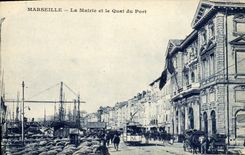 CPA Marseille La Mairie et le Quai du Port 