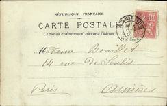 POSTAL Marsella de la VENDIMIA la manija de la cornisa del profeta y del hotel de Roubion