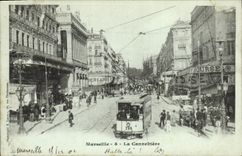 CPA Marseille La Cannebiere Tramway