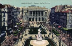CPA Marseille Square de la Bourse Tramway