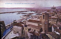 CPA Marseille Vue Generale des Quais de la Joilette 