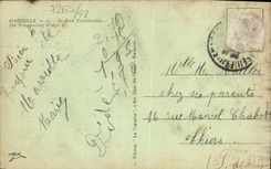 CPA Marseille Le Pont Transbordeur Bateaux