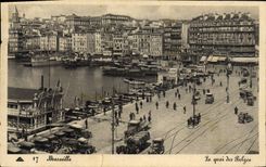 CPA Marseille Le quai des Belges 