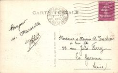 POSTAL Marsella de la VENDIMIA la cornisa a través de los pinos