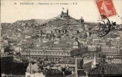 CPA Marseille Panorama vu a vol d'oiseau