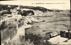 CPA Marseille Panorama de la Corniche 