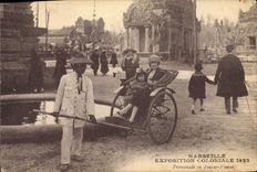 CPA Marseille Exposition Coloniale 1922 Promenade en pousse pousse 