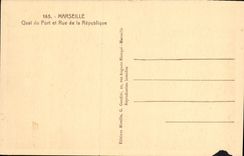 CPA Marseille Qual du Port et Rue de la Republique 