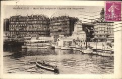 CPA Marseille Quai des Belges et l'Eglise des Augustins 