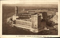 CPA Marseille Panorama du Fort Saint Jean 