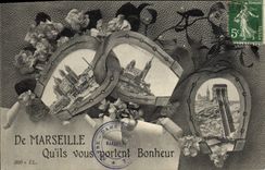 CPA De Marseille Qu'ils Vous Portent Bonheur Fer a cheval