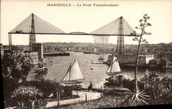 CPA Marseille Le Pont Transbordeur Bateaux
