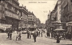 CPA Marseille Rue Cannebiere Tramways