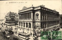 CPA Marseille La Bourse Tramways 