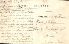 CPA Marseille Le Courrier de Chine et du Japon par grosse Mer Bateau