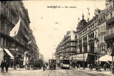 CPA Marseille Rue Noailles Tramway