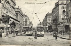 CPA Marseille La cannebiere Tramways